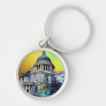 St Pauls Cathedral London Art Key Chains