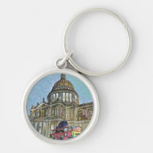 St Paul's Cathedral London Art Keychains