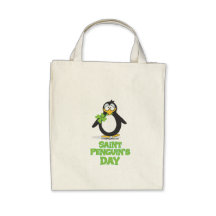 St Penguin's Day BW Canvas Bag