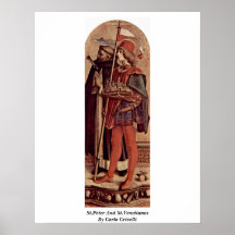 St Peter et St.Venetianus par Carlo Crivelli Affiche