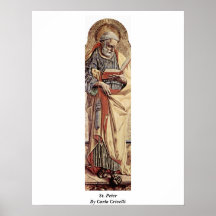 St Peter par Carlo Crivelli Affiches