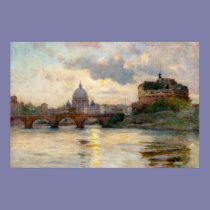 St Peter’s Rome From The Tiber posters