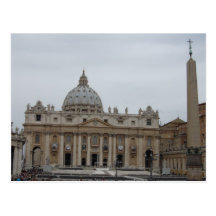 St. Peters Basilica and Square in Vatican City Postcard