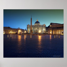 St Peters Square, Rome, Italy Poster