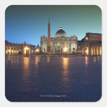 St Peters Square, Rome, Italy Square Sticker