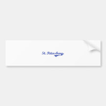 St. Petersburg Florida Classic Design Bumper Stickers
