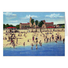 St. Petersburg Florida Vinoy Park Hotel Beach Greeting Card