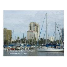St. Petersburg Marina Postcard