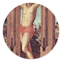 St. Quintinus By Pontormo Jacopo (Best Quality) Round Sticker