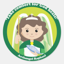St. Raphael the Archangel Round Sticker