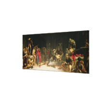 St. Roch Curing the Plague Stretched Canvas Print