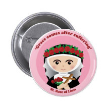 St. Rose of Lima Button