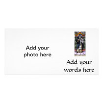 St. Rose of Lima -pray for us-stained glass window Custom Photo Card