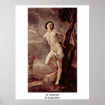 St. Sebastian By Guido Reni Poster
