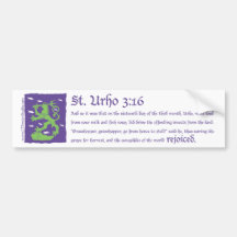 St. Urho 3:16 - Bumper Sticker