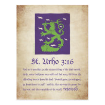 St. Urho 3:16 - Postcard