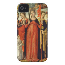 St. Ursula and Four Saints (tempera on panel) iPhone 4 Case