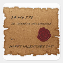 St. Valentine Historical Paper Stamped Stickers