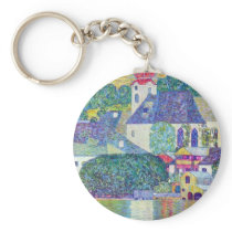 St. Wolfgang Church by Gustav Klimt Keychain
