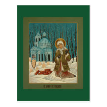 St. Xenia of St. Petersburg Prayer Card Postcard