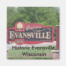 STA60963, Historic Evansville, Wisconsin Magnets