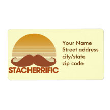 Stache Personalized Shipping Label