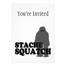 Stache Squatch Personalized Announcements