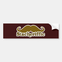 Stacherific Mushtache Bumper Sticker