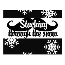 Staching par la neige cartes postales