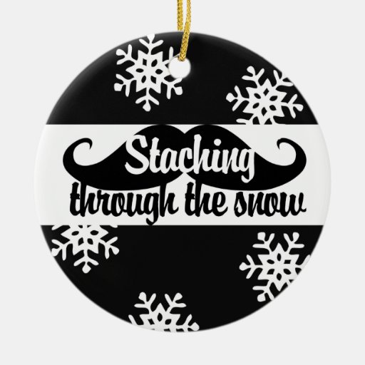 Staching through the snow christmas tree ornaments