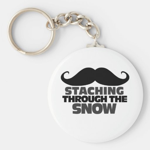 Staching through the Snow Keychain