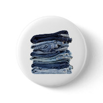 Stack of blue jeans pin