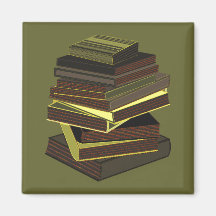 Stack Of Books - Green Magnet