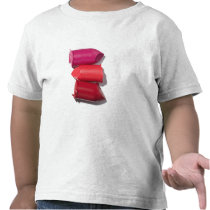 Stack of broken lipstick shirts