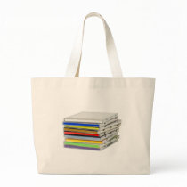 Stack of CD casings Tote Bags
