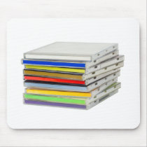 Stack of CD casings