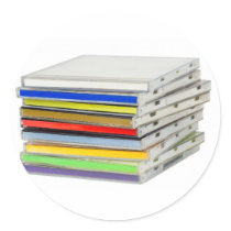 Stack of CD casings