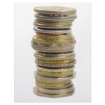 Stack of coins letterhead