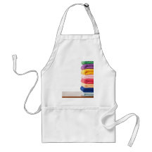 Stack of colourful microfiber towels aprons