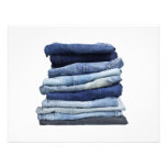 Stack of jeans announcements