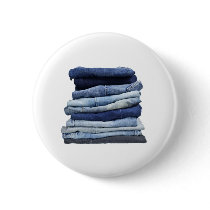 Stack of jeans pinback button