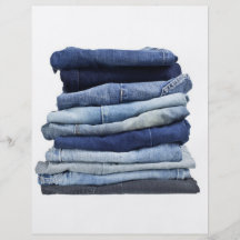 Stack of jeans flyers