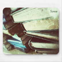 stack of old books mousepad