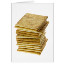 Stack of square crackers card