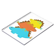 Stack of Stegosaurus Notebook