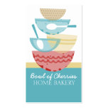 Stacked cooking baking mixing bowls gift tag card business card templates