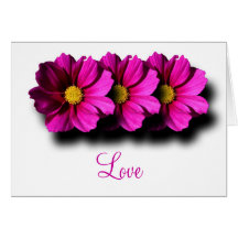 Stacked Cosmos Greeting Card