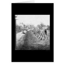 Stacked Federal Rifles in Petersburg, VA 1865 Cards