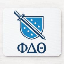 Stacked Logo and Letters - Blue 1 Mouse Pads