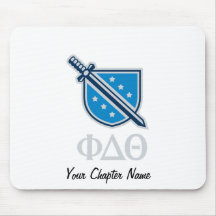 Stacked Logo and Letters - Grey Mouse Pads